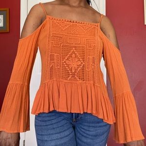 !!SUPER CUTE ORANGE BLOUSE!!